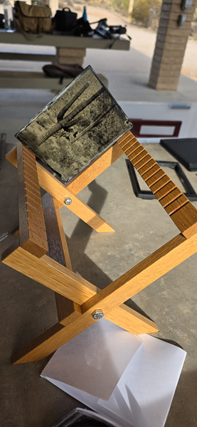 Plates drying after fix.